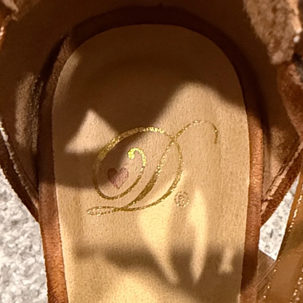 Brown Fringe Heeled Sandals 7.5 - Picture 10 of 10